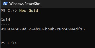 PowerShell NewGuid Command