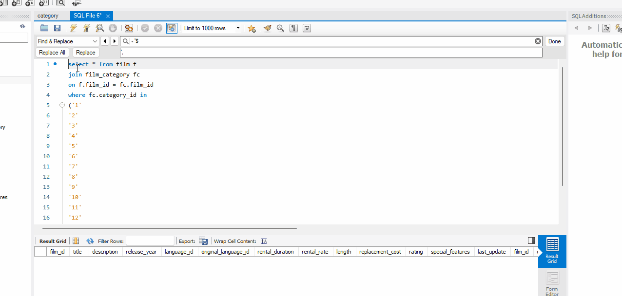 Find and replace using regex
